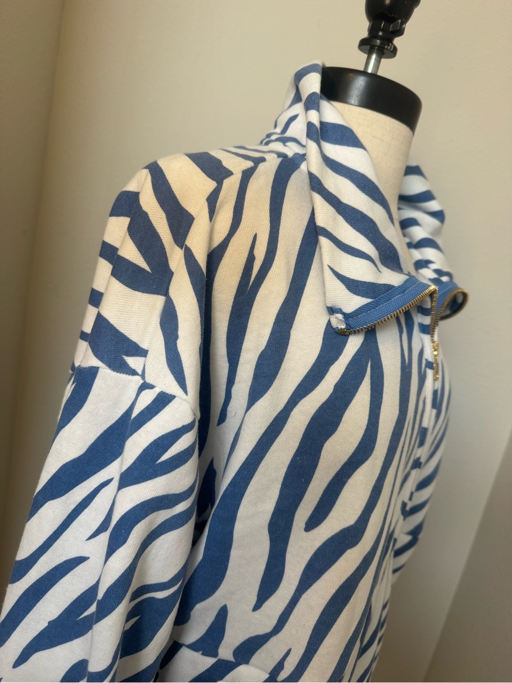 Aviator Nation unisex Tiger Fleece Half Zip Jacket - Picture 5 of 9